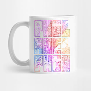 Philadelphia, USA City Map Typography - Colorful Mug